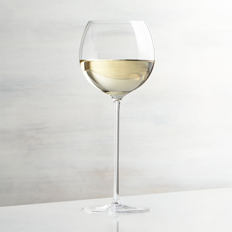 Camille 13 Oz. Long Stem Wine Glass - White + Reviews | Crate and Barrel | Crate & Barrel