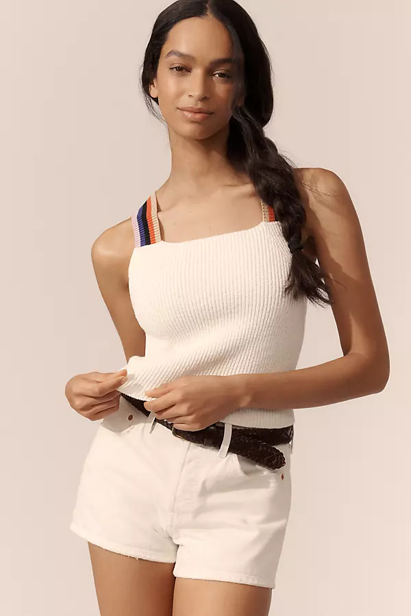 Pilcro Square-Neck Racer-Back Sweater Tank | Anthropologie (US)