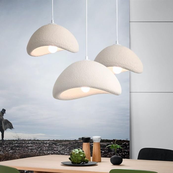 Creative Wabi-Sabi Pendant Light Modern Hanging Light Matt White Nordic Style Cement Hanging Lamp... | Amazon (CA)