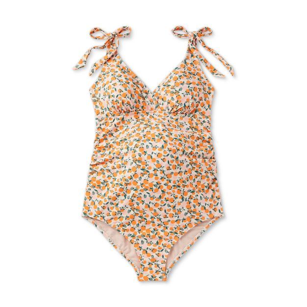 Tie Strap V-Neck One Piece Maternity Swimsuit - Isabel Maternity by Ingrid & Isabel™ | Target