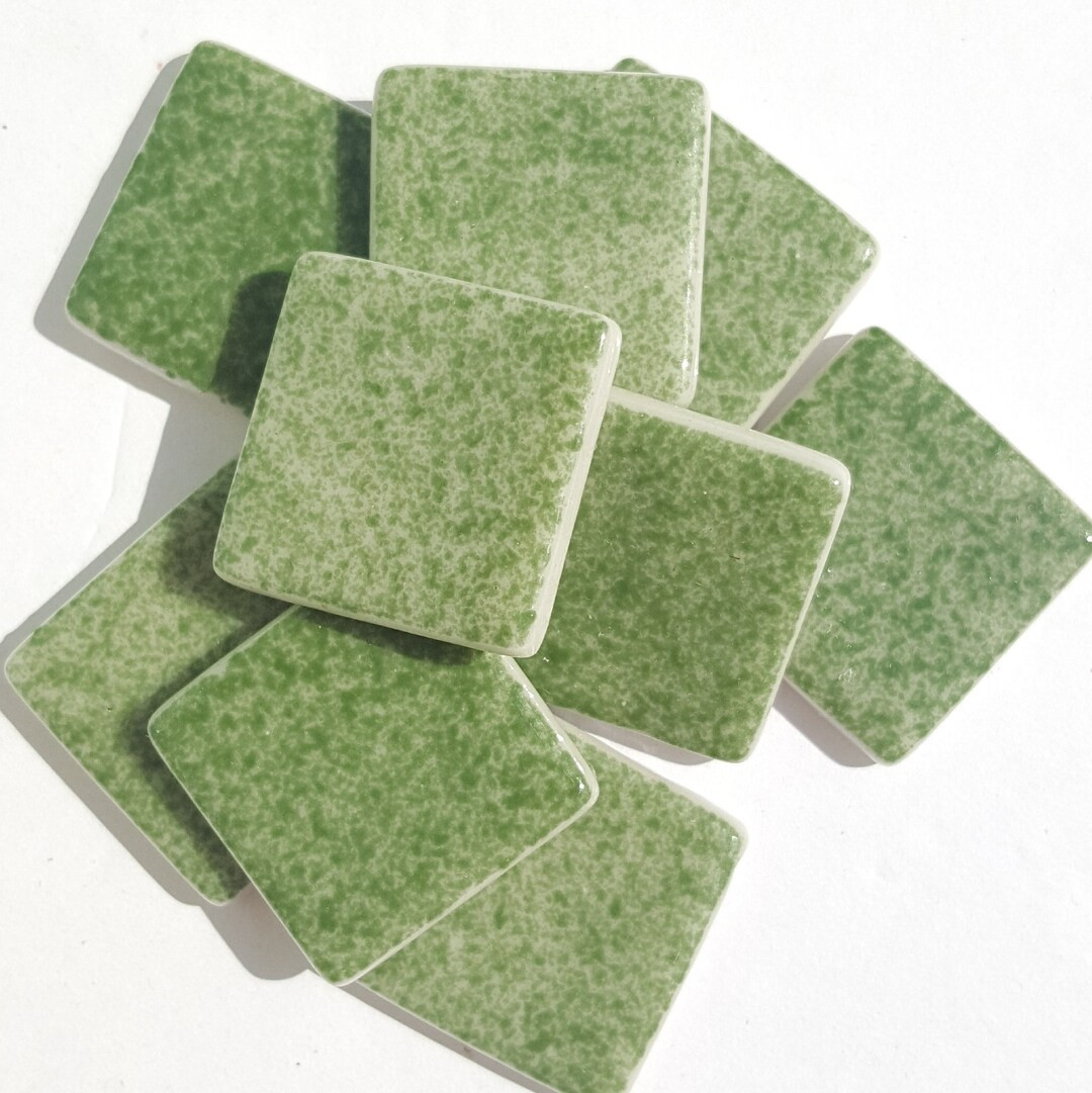 1 Lb. Speckled Green Mosaic Tiles for Crafts 1" X 1" - Etsy | Etsy (Global)
