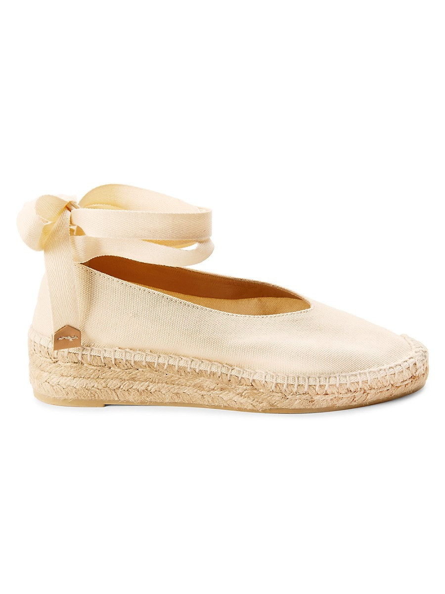 Castañer Women's Ankle Ties Canvas Espadrilles - Beige - Size 35 (5) | Saks Fifth Avenue OFF 5TH