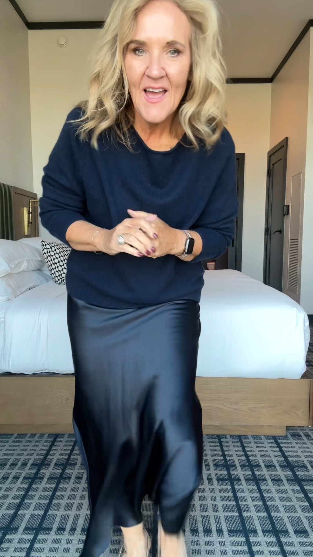 @onequince #QuincePartner

The perfect cocktail party wedding guest outfit for this fall winter. 
Boat, neck, cashmere sweater size 
100% washable silk size medium 

#LTKWedding #LTKOver40 #LTKFindsUnder100