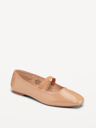 Faux-Leather Mary Jane Ballet Flats for Women | Old Navy (CA)