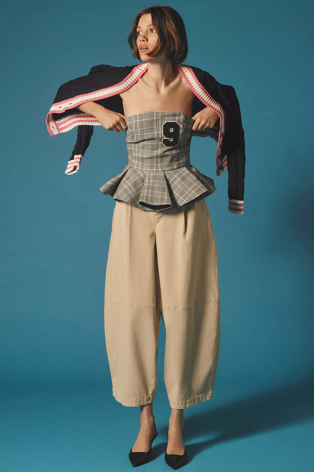 Maeve Pleated Barrel-Leg Chinos | Anthropologie (US)