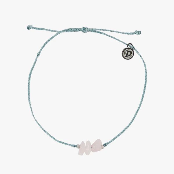 Rose Quartz Raw Stone Anklet - Pura Vida Bracelets | Pura Vida Bracelets