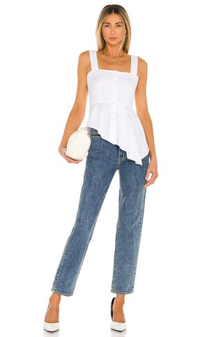 Veronica Beard Aleali Top in White from Revolve.com | Revolve Clothing (Global)