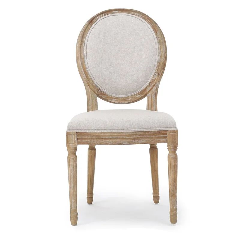 Hartl Tufted Linen King Louis Back Parsons Chair (Set of 2) | Wayfair North America