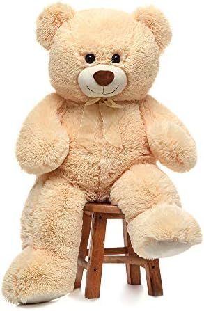 CYBIL HOME Giant Teddy Bear Soft Plush Bear Stuffed Animal for Girlfriend Kids,Beige,35 Inches | Amazon (US)