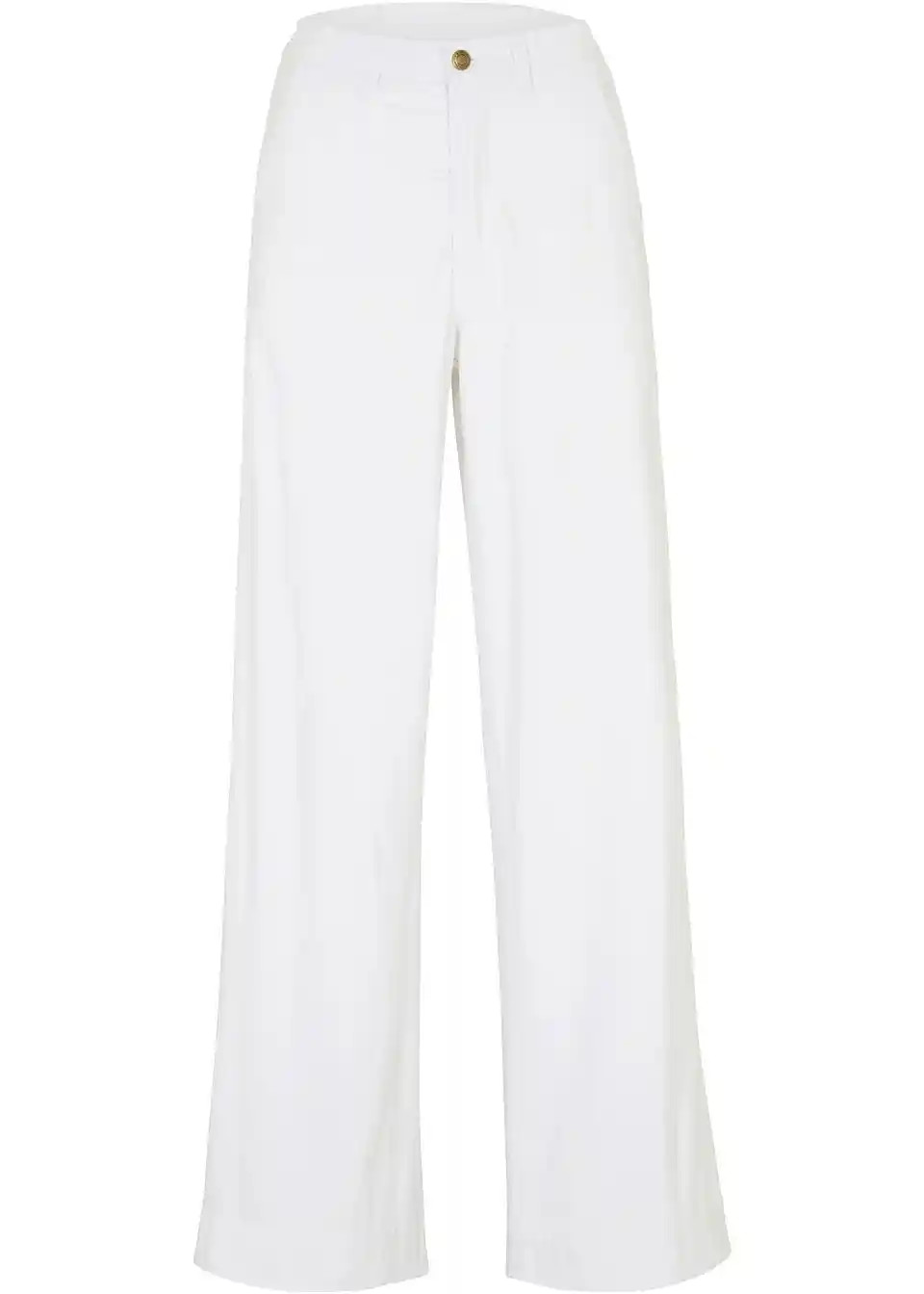 Jeans mit weitem Bein und Stretch - wei\u00df, Regul\u00e4r | bonprix | Bonprix DE
