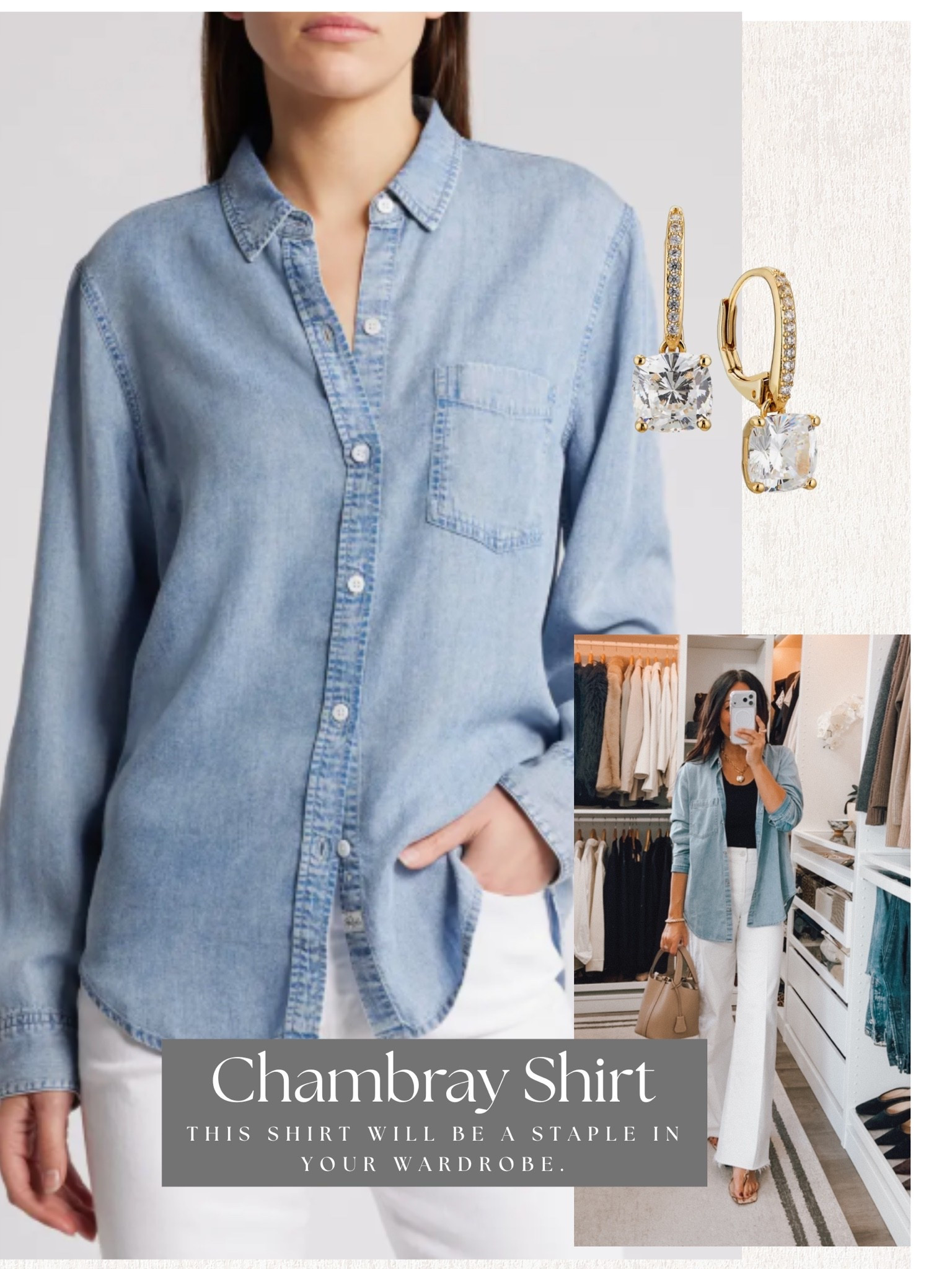 Chambray shirt part of the Nordstrom sale! Closet staple

#LTKootd #LTKSaleAlert #LTKOver40
