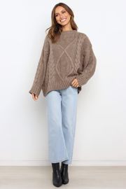 Buckland Knit Sweater - Taupe | Petal & Pup (US)