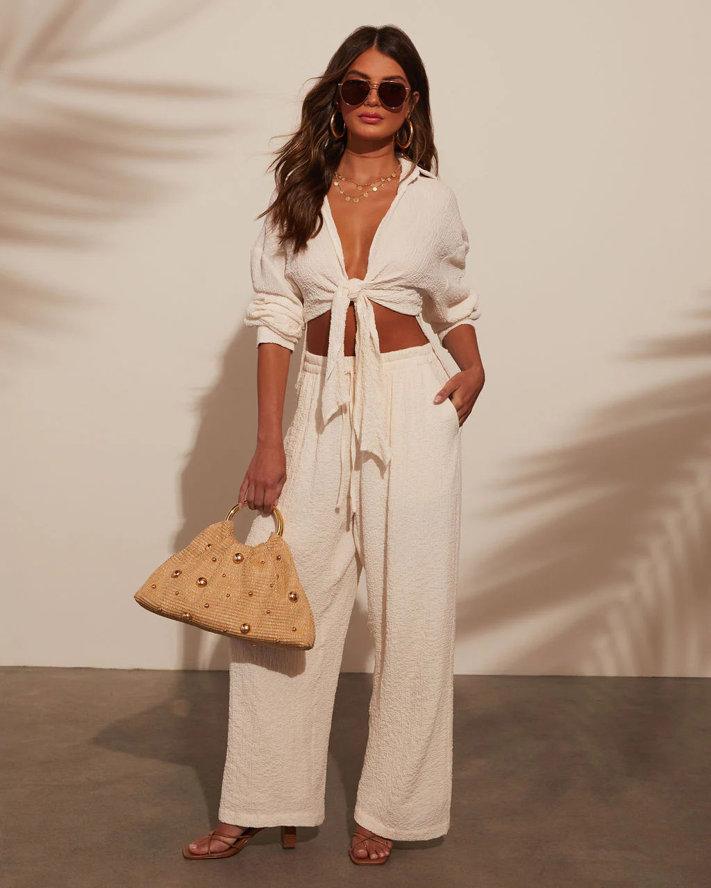  Wide Leg Drawstring Pants | VICI