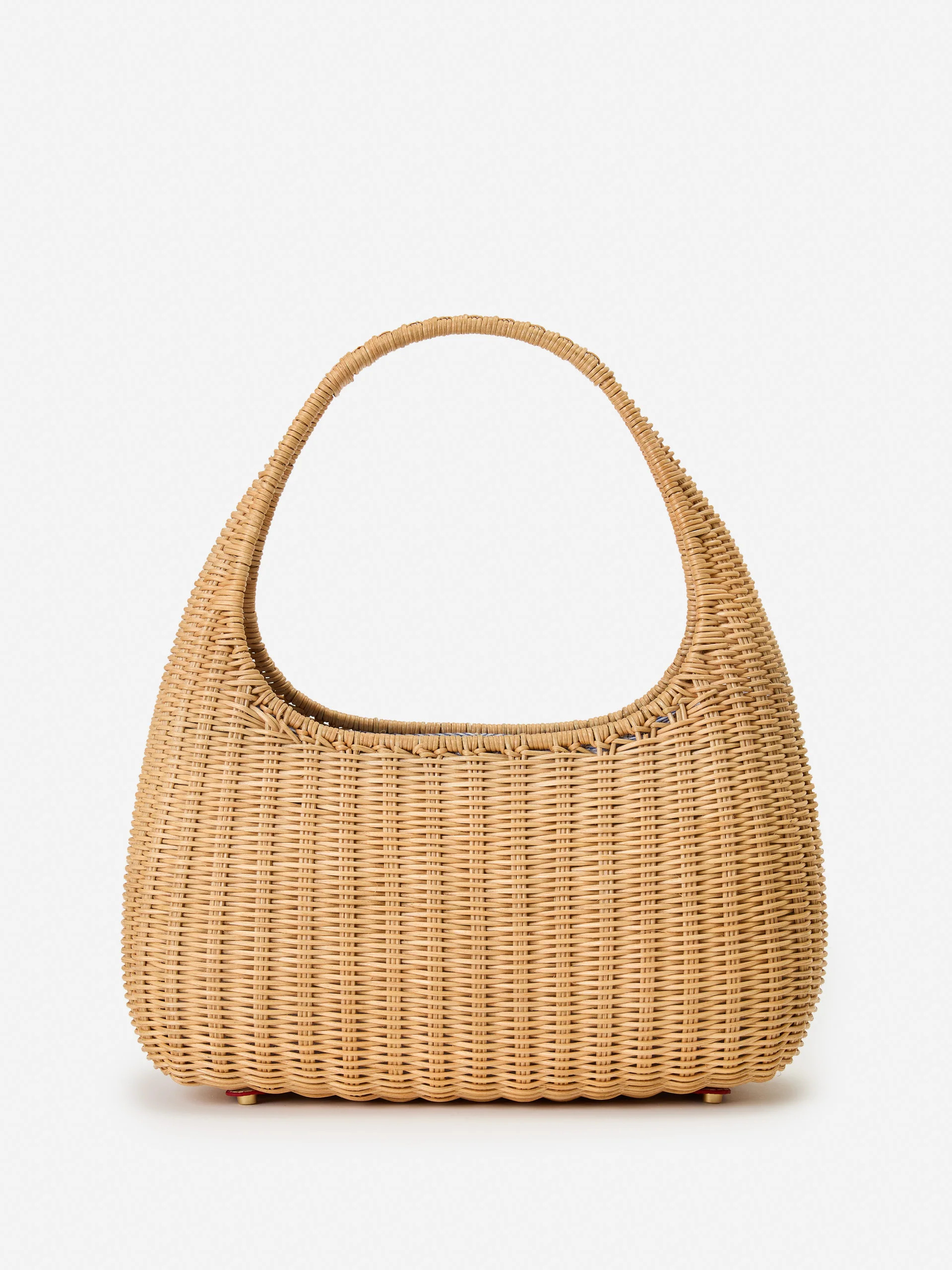 Natural Solid Santorini Wicker Top Handle | Women's Handbags | J.McLaughlin | J.McLaughlin