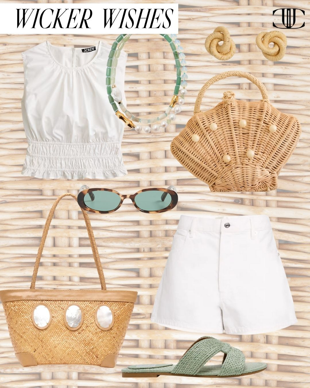Wicker bags are everywhere this spring and summer! Today we’re showing how to pair these beautiful bags with your next warm weather outfit. 

For a full list of items, please visit the daily drop at Jcathell.com/daily-drops/

Spring fashion, spring look, vacation, outfit, sunglasses, white shorts, cotton blouse, oval sunglasses, necklace, Poplin top ,rattan tote bag, straw seashell handbag


#LTKOver40 #LTKShoeCrush #LTKStyleTip