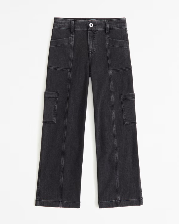 wide leg cargo jeans | Abercrombie & Fitch (US)