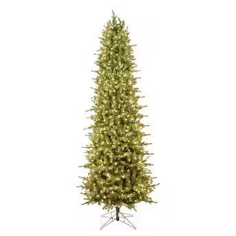 GE 9-ft Fraser Fir Pre-lit Pencil Artificial Christmas Tree with Incandescent Lights | Lowe's