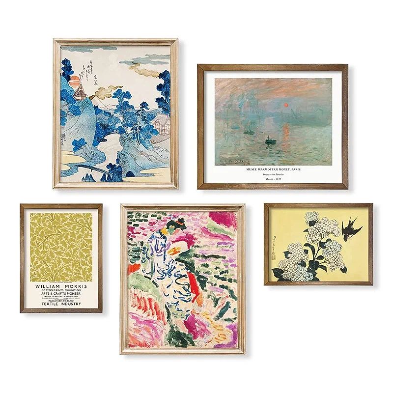 Eclectic Wall Art Decor - Maximalist Prints Room Decor - Monet Morris Floral Painting - Japanese ... | Amazon (US)