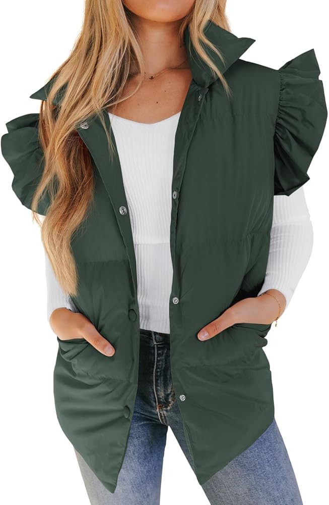 Valphsio Puffer Vests Padded Gilet | Amazon (US)