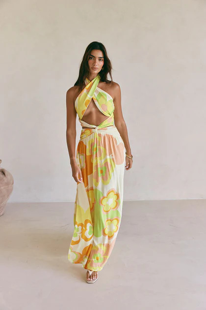 Jorah Maxi Dress - Retro Bloom | Sabo Skirt US