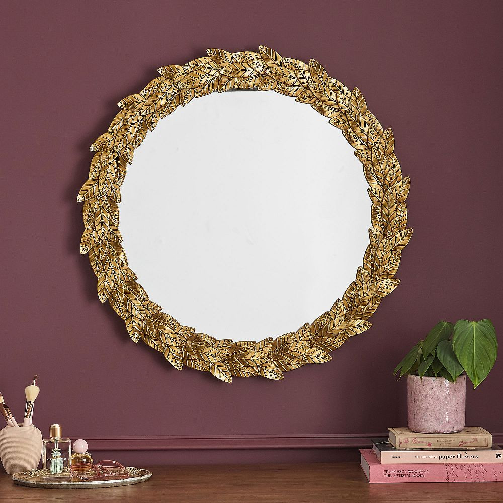 Chris Loves Julia Antique Gold Mirror (30") | Pottery Barn Teen