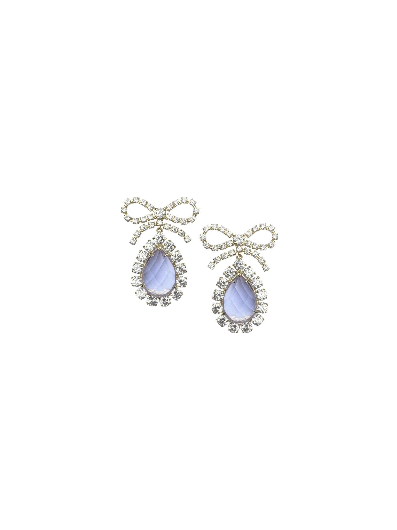 Embellished Bow and Lilac Teardrop | Nicola Bathie Jewelry