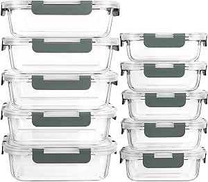 [10-Pack] Glass Meal Prep Containers with Lids-MCIRCO Glass Food Storage Containers with Lifetime... | Amazon (US)