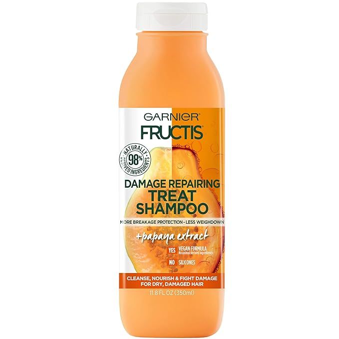 Garnier Fructis Damage Repairing Treat Shampoo, 98 Percent Naturally Derived Ingredients, Papaya,... | Amazon (US)