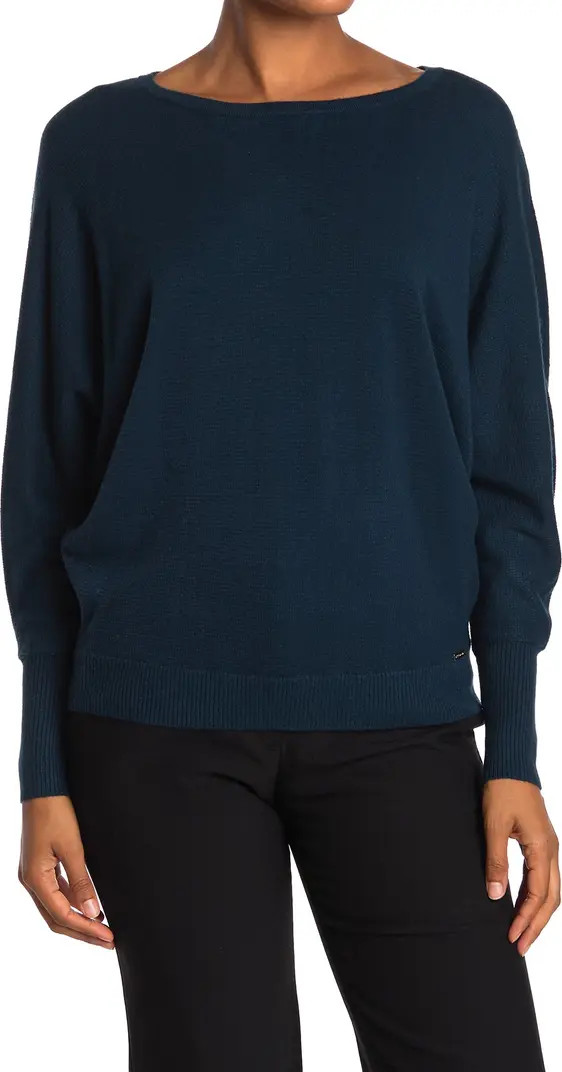 T Tahari Textured Boatneck Long Sleeve Top | Nordstromrack | Nordstrom Rack