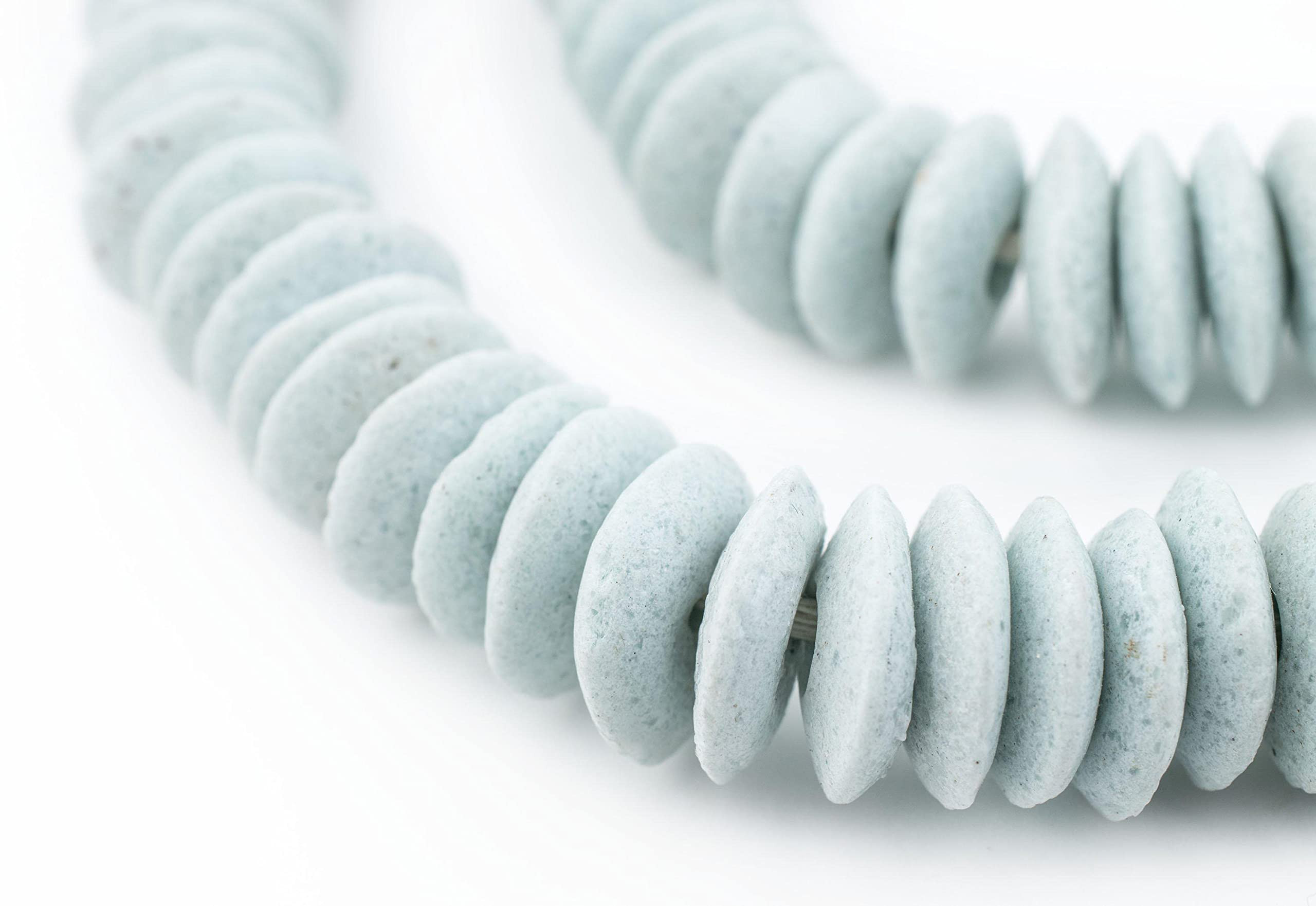 The Bead Chest Ashanti Fair Trade Glass Saucer Beads - African Tribal Ethnic Disk Rondelle Spacer... | Amazon (US)