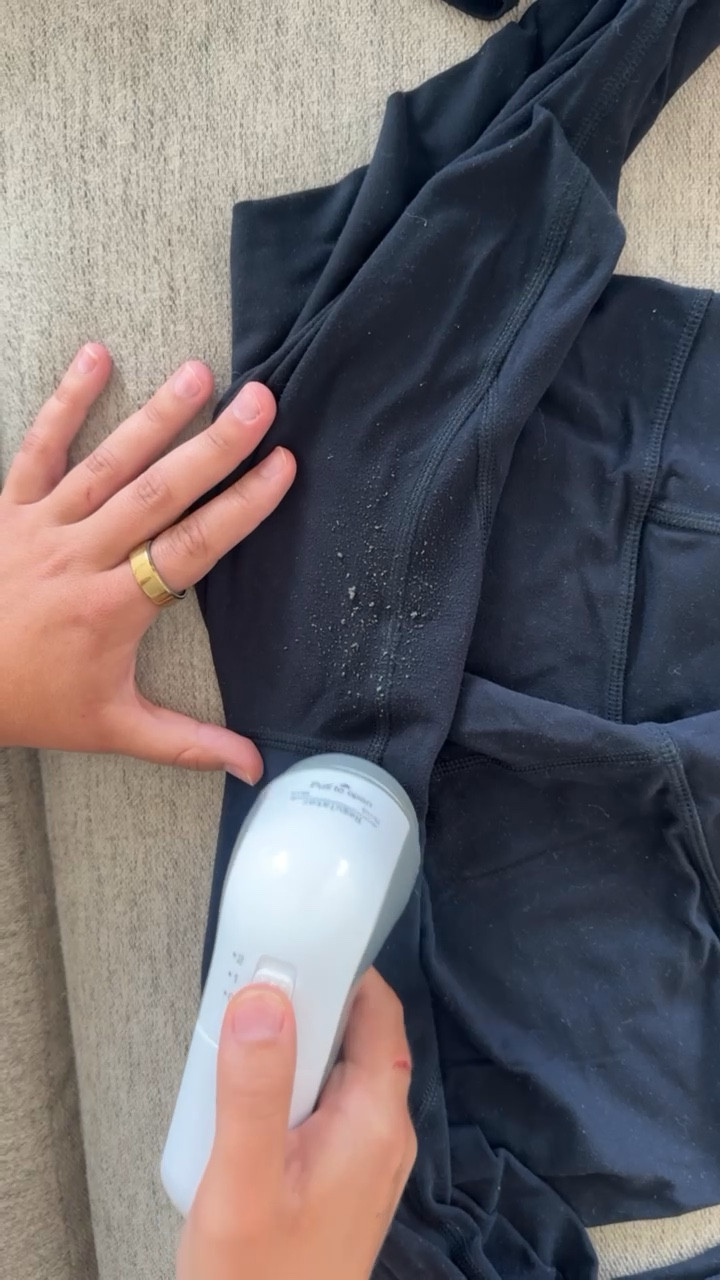 Fabric shaver is a must for rubbing thighs 😂 seriously so satisfying too. I use it on my couch, leggings, shorts, literally anything! On sale for prime day! 
#founditonAmazon #PrimeDay2025 

Amazon prime day finds, Amazon prime day, prime day

#LTKHome #LTKSaleAlert #LTKFindsUnder50