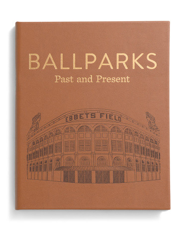 Ballparks Past And Present Collection Luxe Leather Bound Book | TJ Maxx