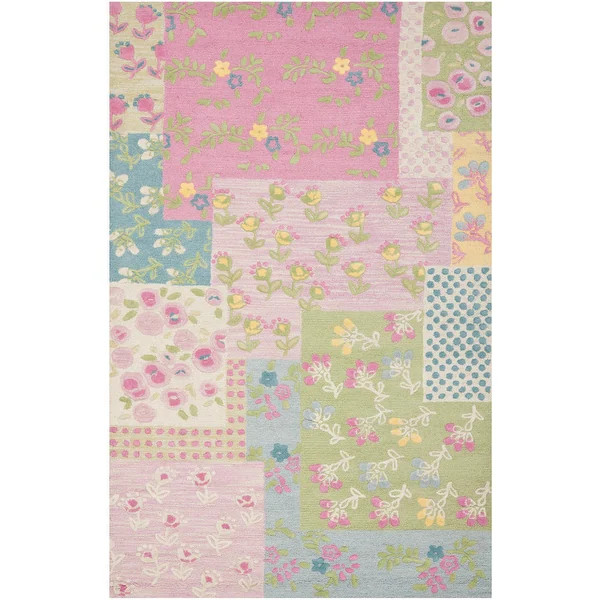 SAFAVIEH Handmade Kids Theopoula Wool Rug - 4' x 6' - Pink/Multi - Rectangle | Bed Bath & Beyond