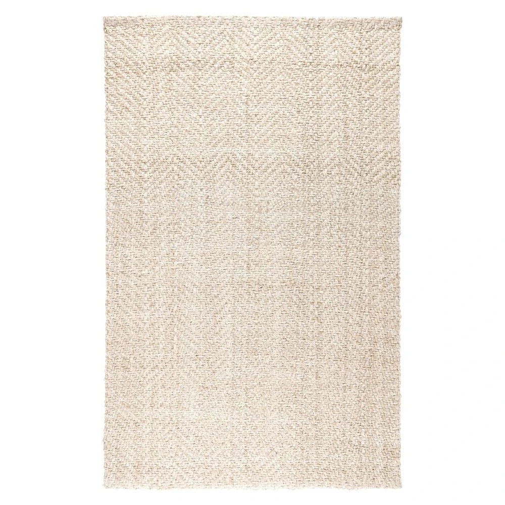 Hedi Modern Classic Cream Herringbone Patterned Jute Rug - 5'x8' | Kathy Kuo Home