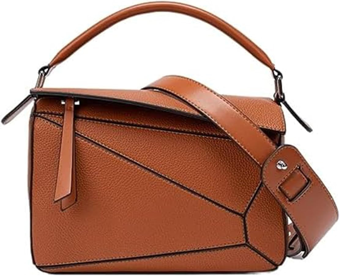 Gotomax Womens Geometric Design Handbags, 24.5x10.5x17cm Lychee Grain Crossbody Bag Mini Top Hand... | Amazon (UK)