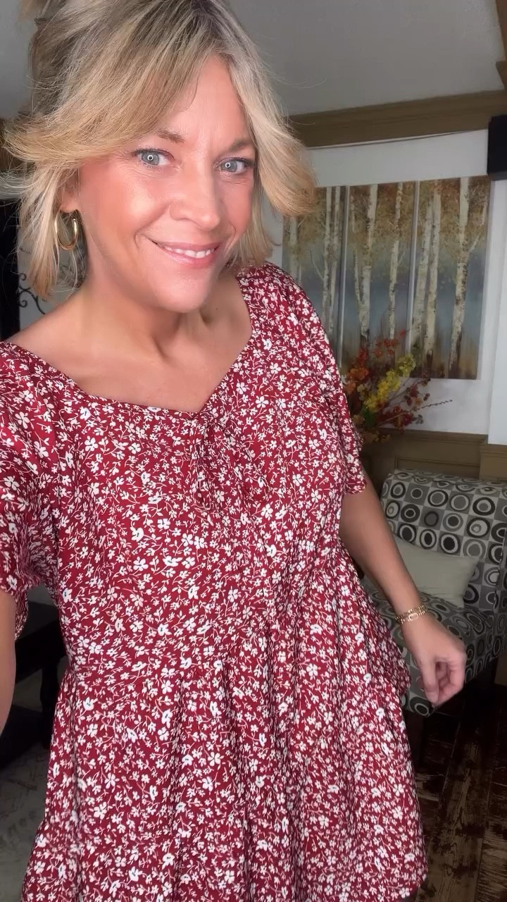 Top size 12 ;fits oversized I could have sized down. Shorts size 14 (I also could have sized down to the 12).

#LTKMidsize #LTKOver40 #LTKSeasonal