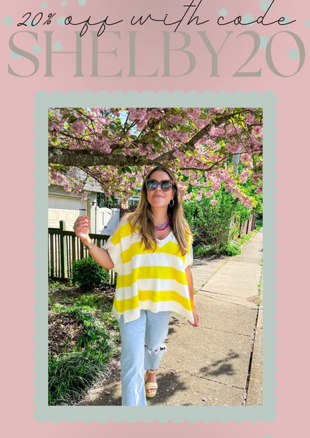 Get 20% off full priced fashion orders of $100+ from Anthropologie with code SHELBY20 // summer outfit inspo // pregnancy outfit // this striped sweater is so great for summer // I sized up to a medium 

#LTKStyleTip #LTKSeasonal #LTKBump