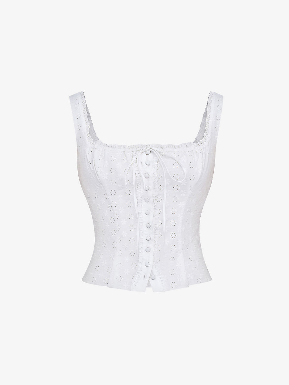 Juana broderie-anglaise woven top | Selfridges