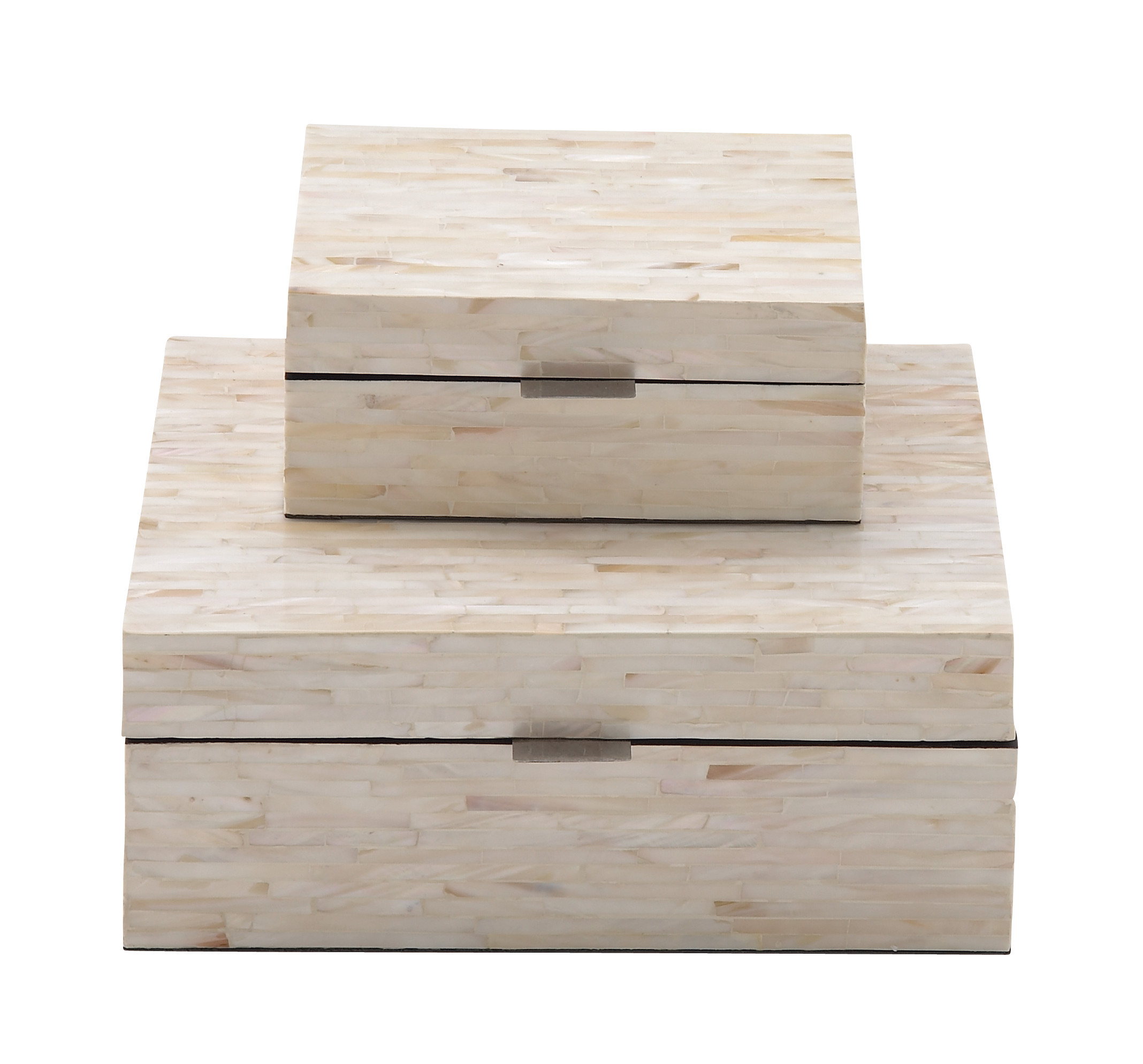 DecMode Coastal Off-White Wood Decorative Box, Set of 2 | Walmart (US)