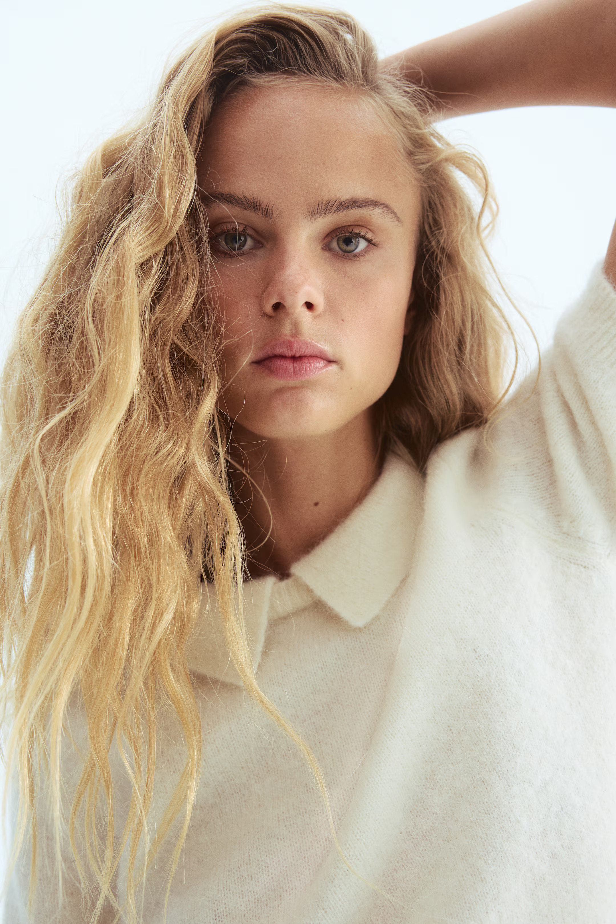 Alpaca-Blend Sweater with Collar | H&M (US + CA)