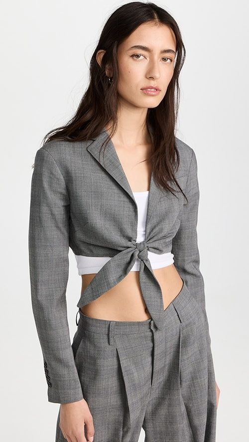 Front Tie Cropped Blazer | Shopbop