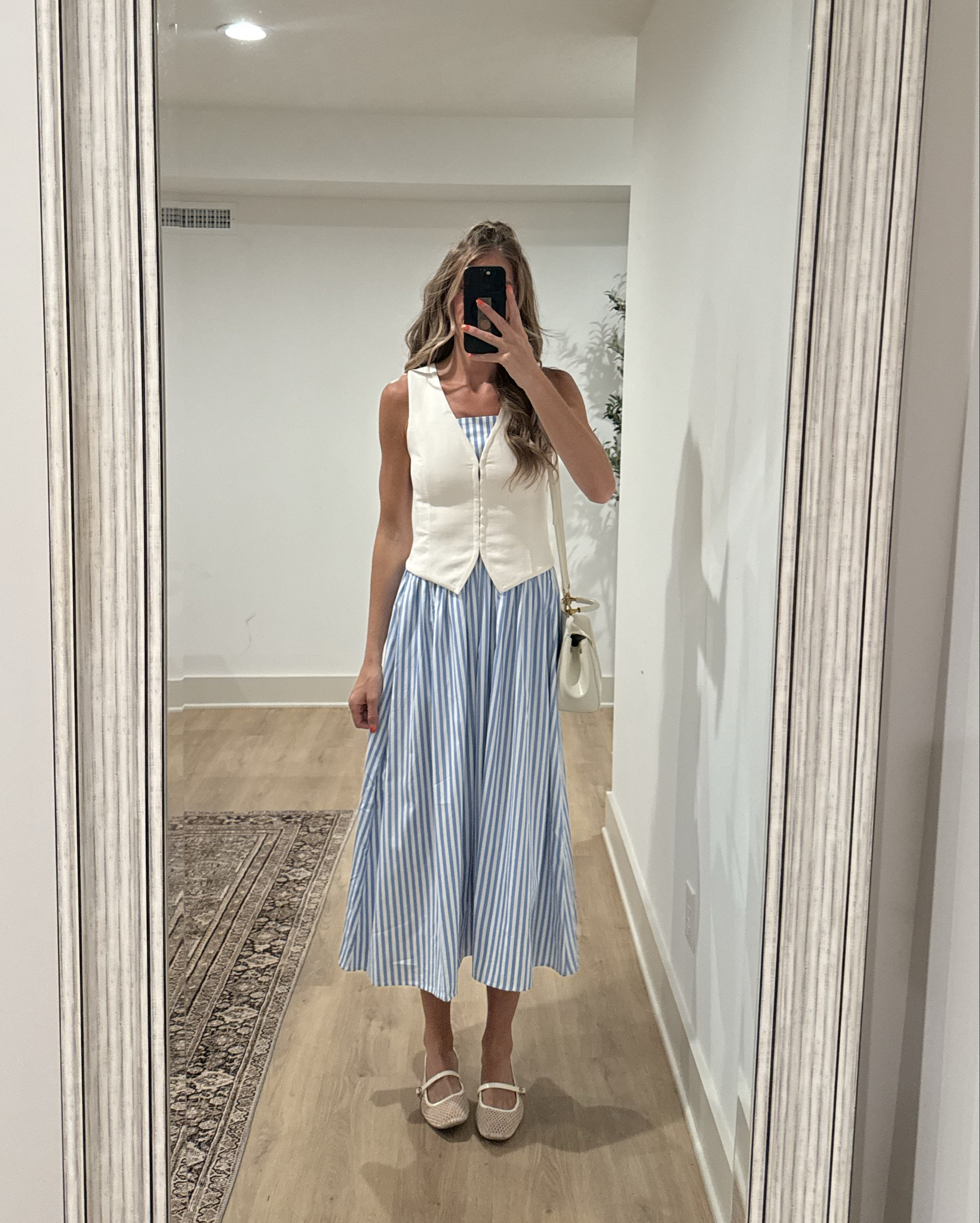 Ways to wear a blue striped dress for summer. I love this one from Walmart. Size down to small 
Size 6 in white vest
Sneakers are 20% off with TALLBLONDEBELL (the comfiest ever and arch support)


#LTKStyleTip #LTKFindsUnder50 #LTKSummerEdit