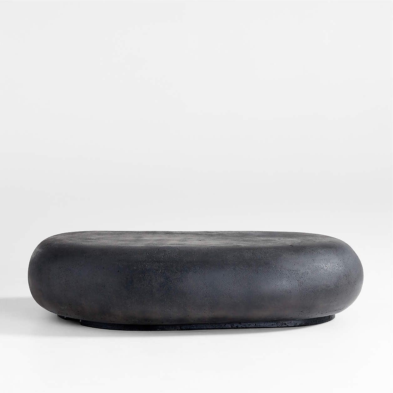 Pebble Charcoal Concrete 59" Oval Indoor/Outdoor Coffee Table by Leanne Ford + Reviews | Crate & ... | Crate & Barrel