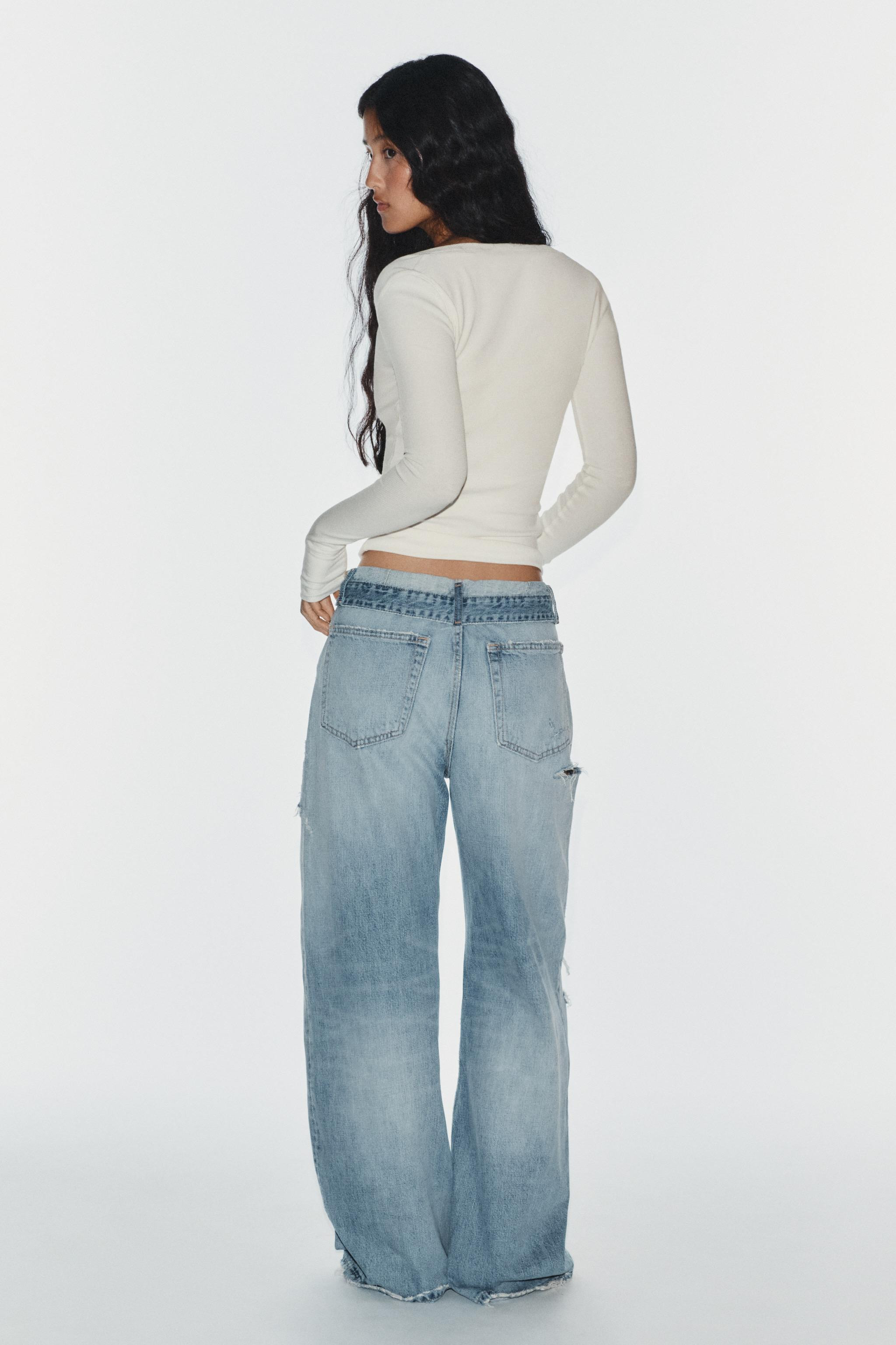 MID RISE - FULL LENGTHMid-rise jeans with belt loops and a folded waistband. Five-pocket style. F... | Zara US