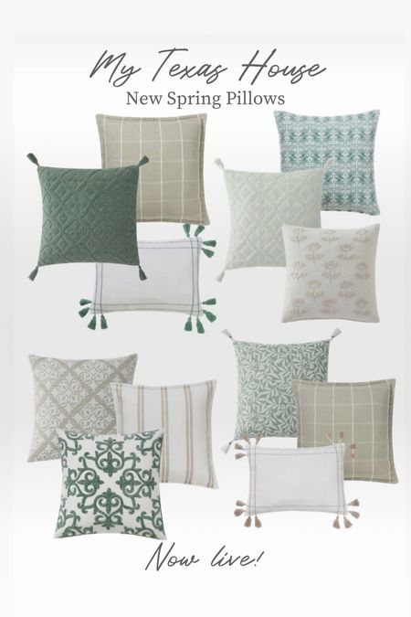 Pillow combos with new My Texas House spring pillow collection which is now live on Walmart.com! #ad #walmarthome @walmart 

#LTKhome #LTKFind #LTKSeasonal