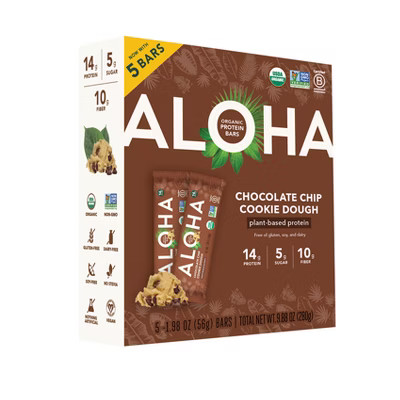 Aloha Chocolate Chip Cookie Dough Nutrition Bars - 9.88oz | Target