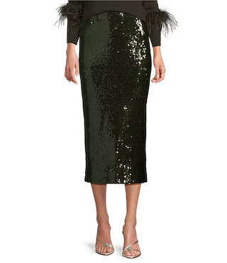 Antonio Melani Iman Sequin Pencil Midi Skirt | Dillard's | Dillard's