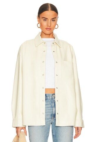WeWoreWhat Faux Leather Overshirt in Ivory from Revolve.com | Revolve Clothing (Global)
