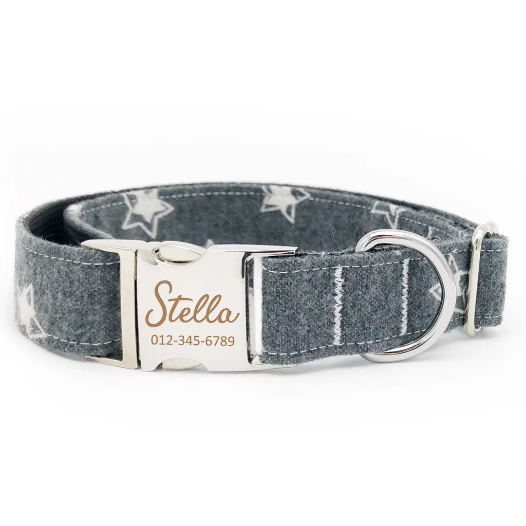 Personalized Dog Collar Custom Name, Metal Hardware, Handmade, Collar for Small to Large Dogs, Gi... | Etsy (US)