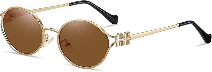 Sunglasses for Women Retro Oval 90s Sun Glasses Lightweight Vintage Cat Eye Trendy Shades UV400 P... | Amazon (US)